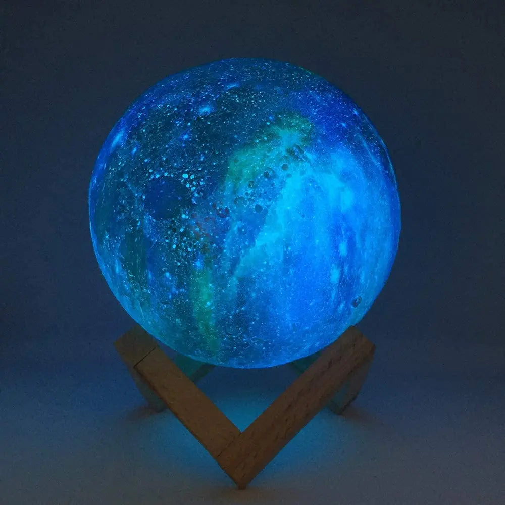 ZK20 3D Printing Moon Lamp Galaxy Moon Light Kids Night Light 16 Color Change Touch and Remote Control Galaxy Light as Gifts