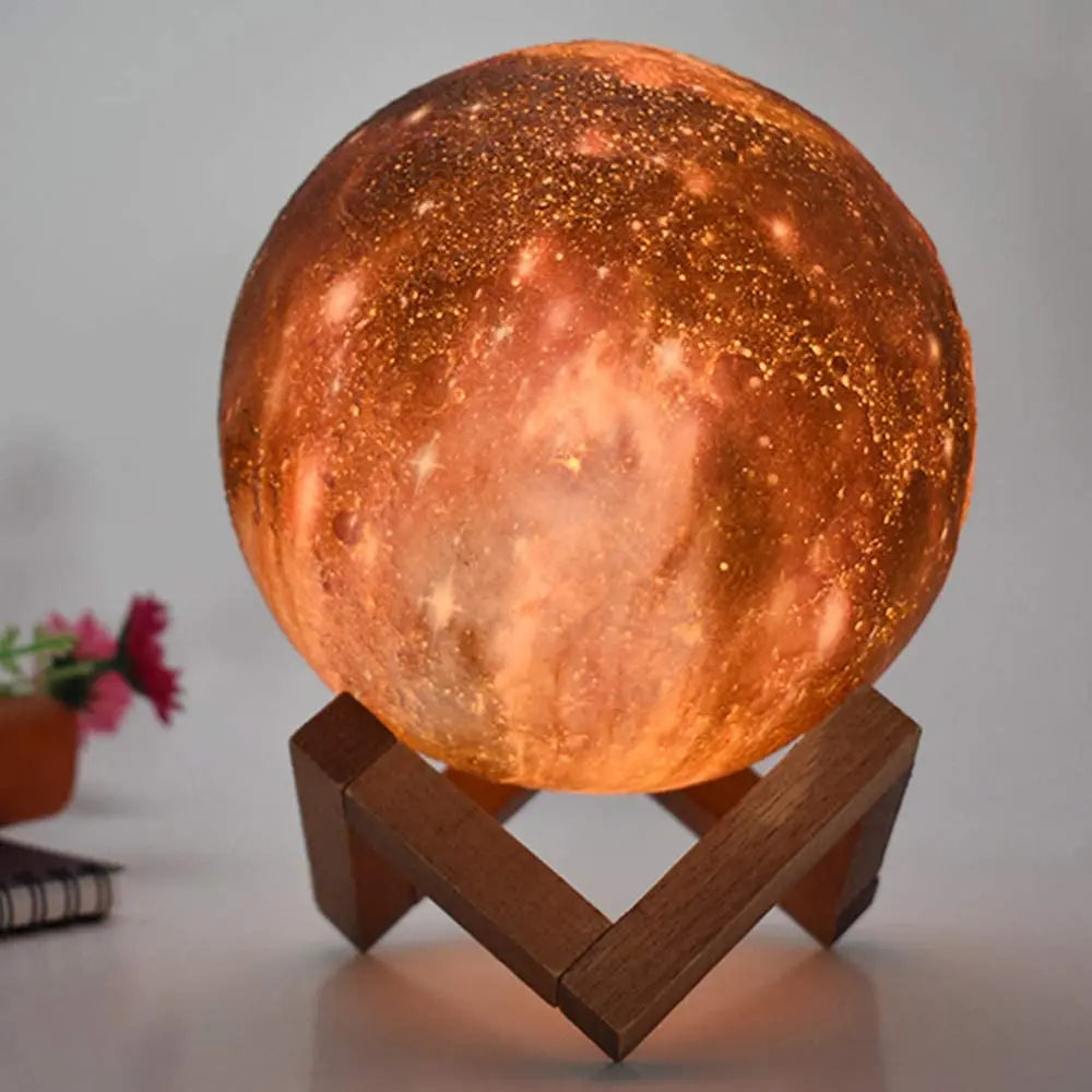 ZK20 3D Printing Moon Lamp Galaxy Moon Light Kids Night Light 16 Color Change Touch and Remote Control Galaxy Light as Gifts