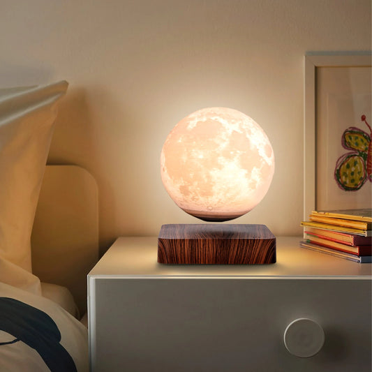 3D Printing Magnetic Levitating Moon Light Moon Lamp for Home Office Decor Creative Gift W/3Colors Modes Touch Switch AC110-120V